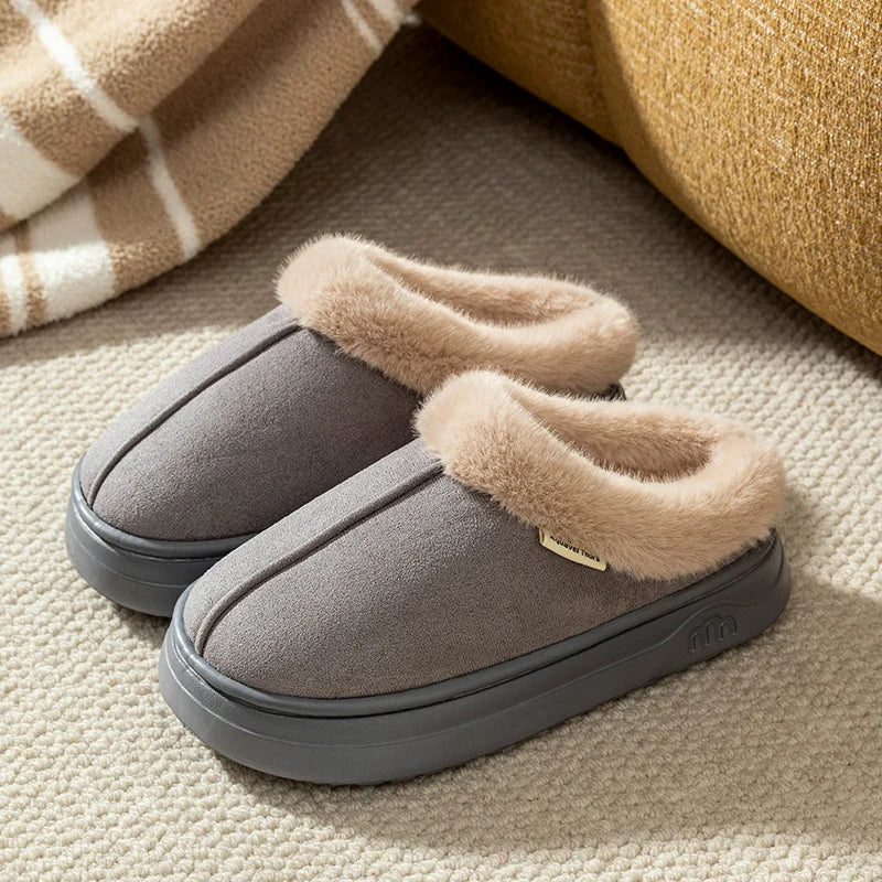 Non-Slip Winter House Slippers — Warm Lined Thick Sole 9