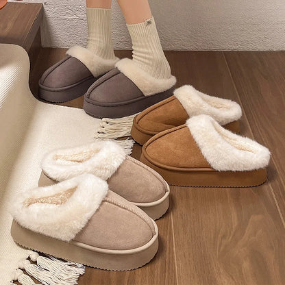 Women's Platform Slipper Boots — Warm Lined Ankle Boot 4