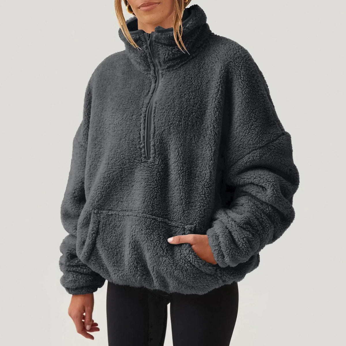 Alpine Half-Zip Sweater — Ultra-Soft Plush Relaxed Fit 5
