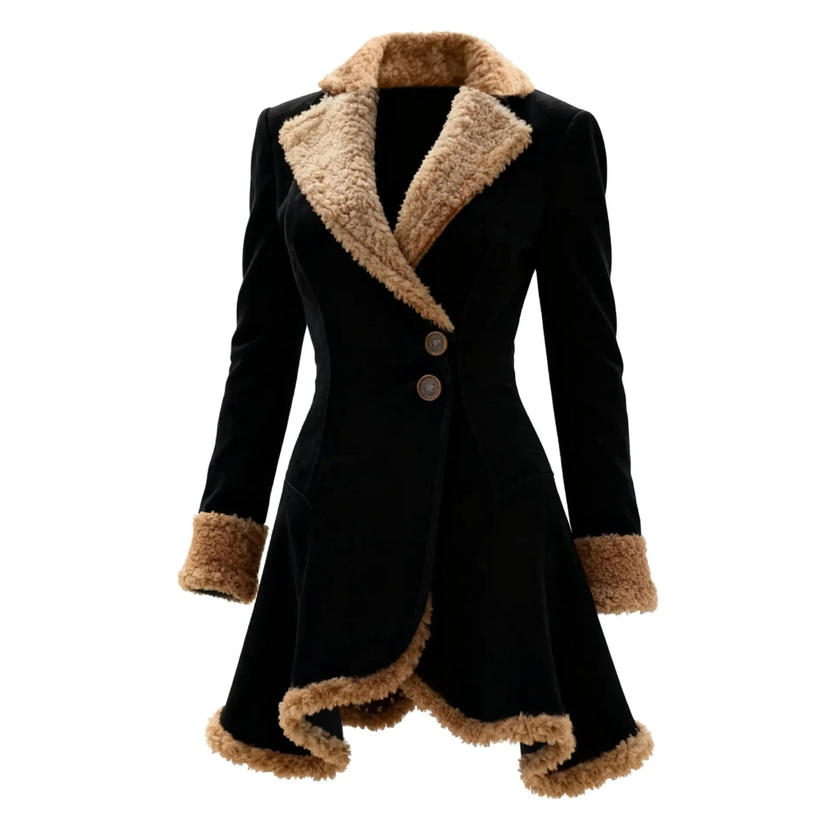 Women's Suede Jacket with Faux Fur Collar — Vintage Lapel 5