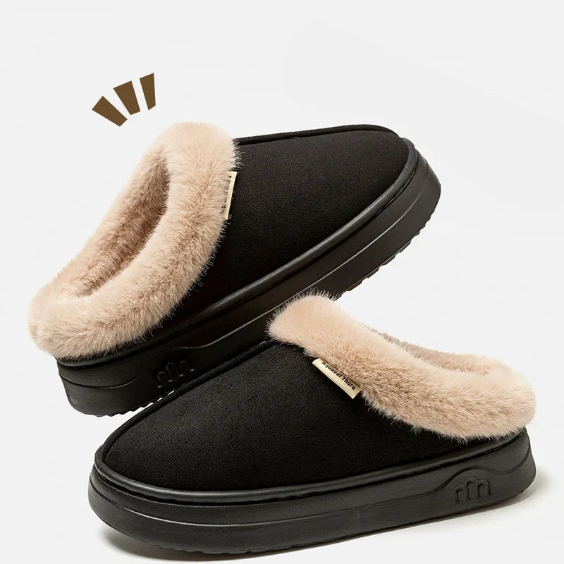 Non-Slip Winter House Slippers — Warm Lined Thick Sole 5