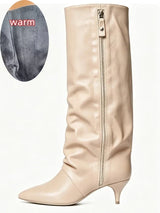 Faux Leather Apricot Velvet