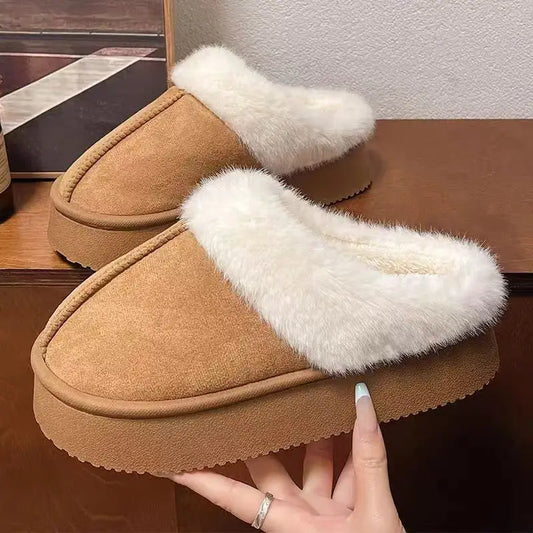 Women's Platform Slipper Boots — Warm Lined Ankle Boot 1