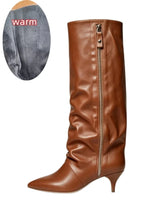 Faux Leather Brown Velvet