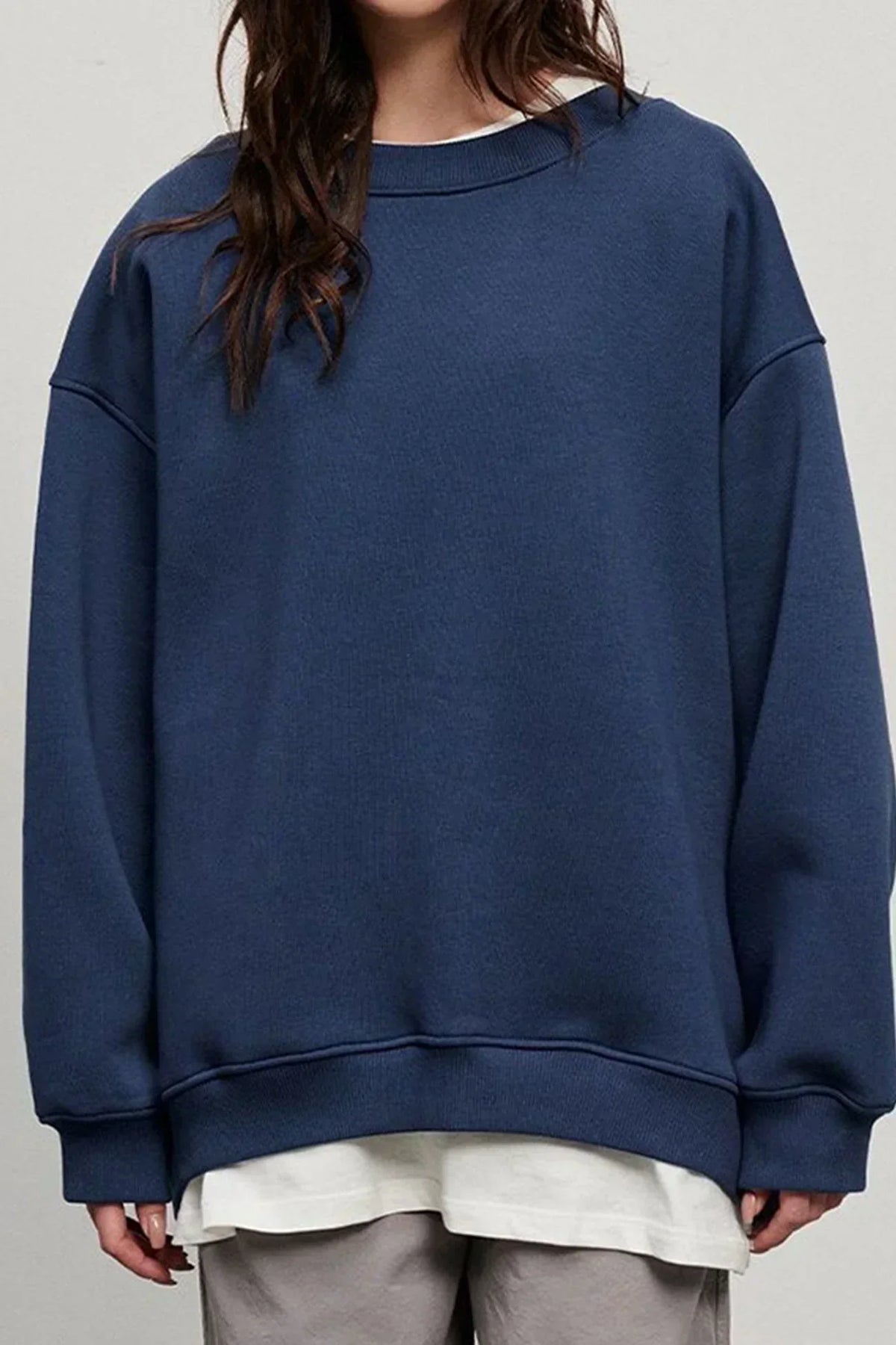 Oversized Crew-Neck Sweatshirt — Soft Organic Cotton Women's 4