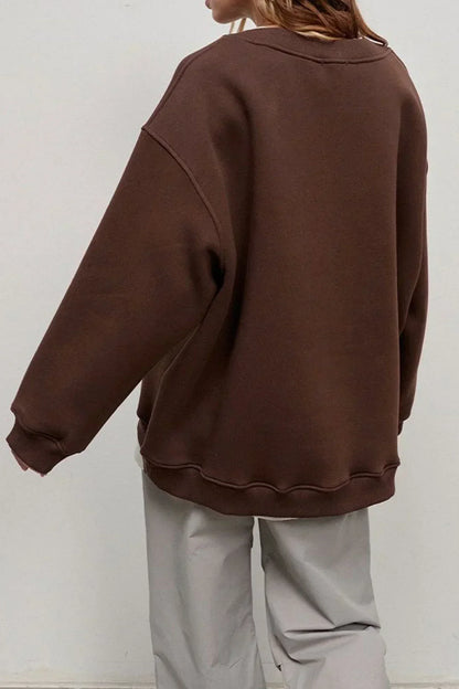 Oversized Crew-Neck Sweatshirt — Soft Organic Cotton Women's 5