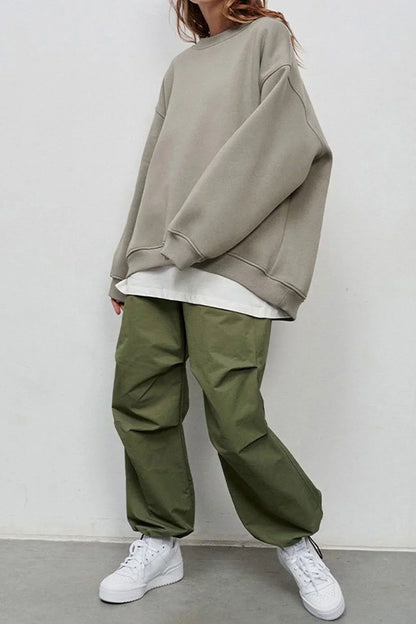Oversized Crew-Neck Sweatshirt — Soft Organic Cotton Women's 13