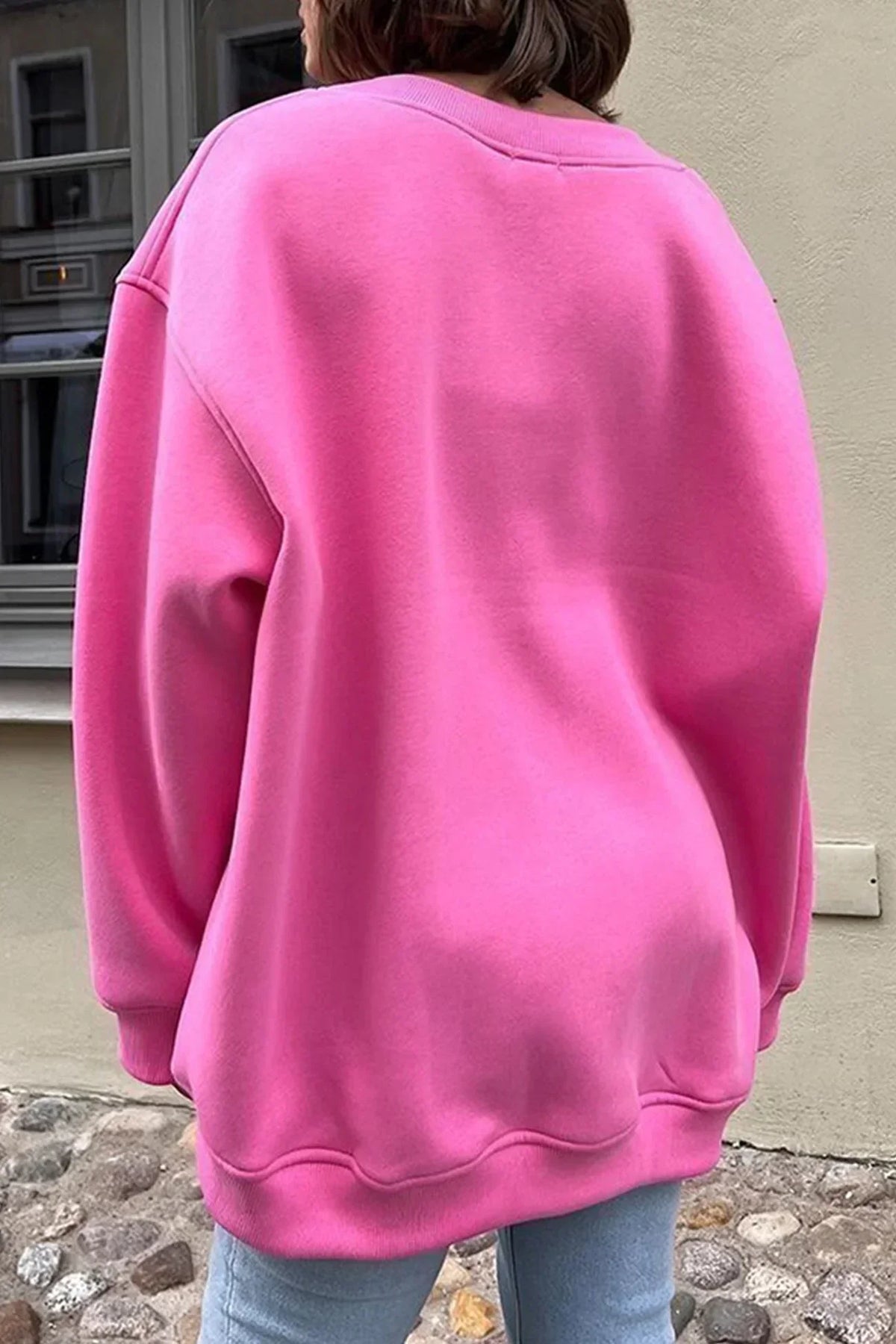Oversized Crew-Neck Sweatshirt — Soft Organic Cotton Women's 6