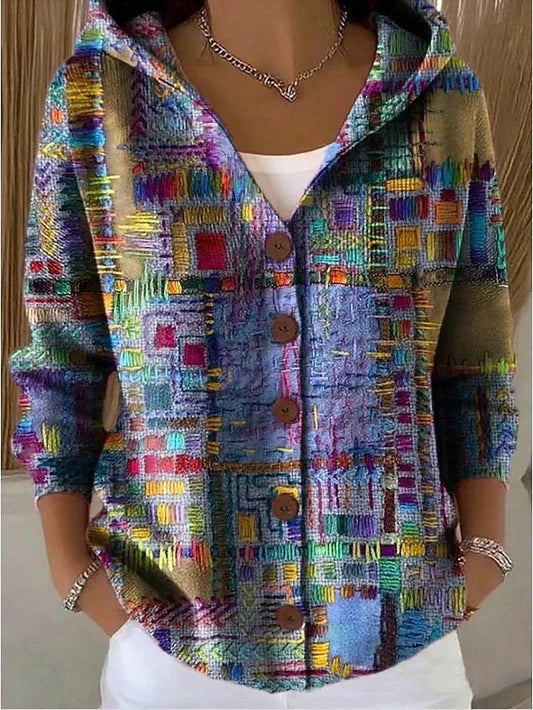 Jenna Button Hooded Cardigan Sweater for Women — All Sizes 1