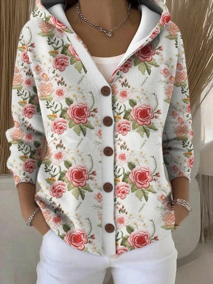 Jenna Button Hooded Cardigan Sweater for Women — All Sizes 5