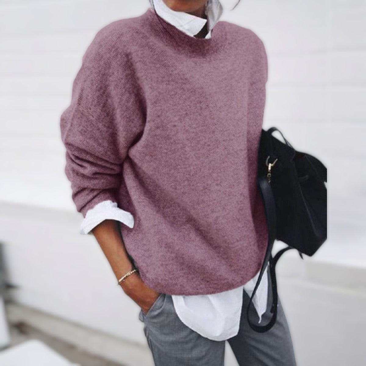 Women's Loose Fit Cashmere Sweater — Soft Cozy Knit 9