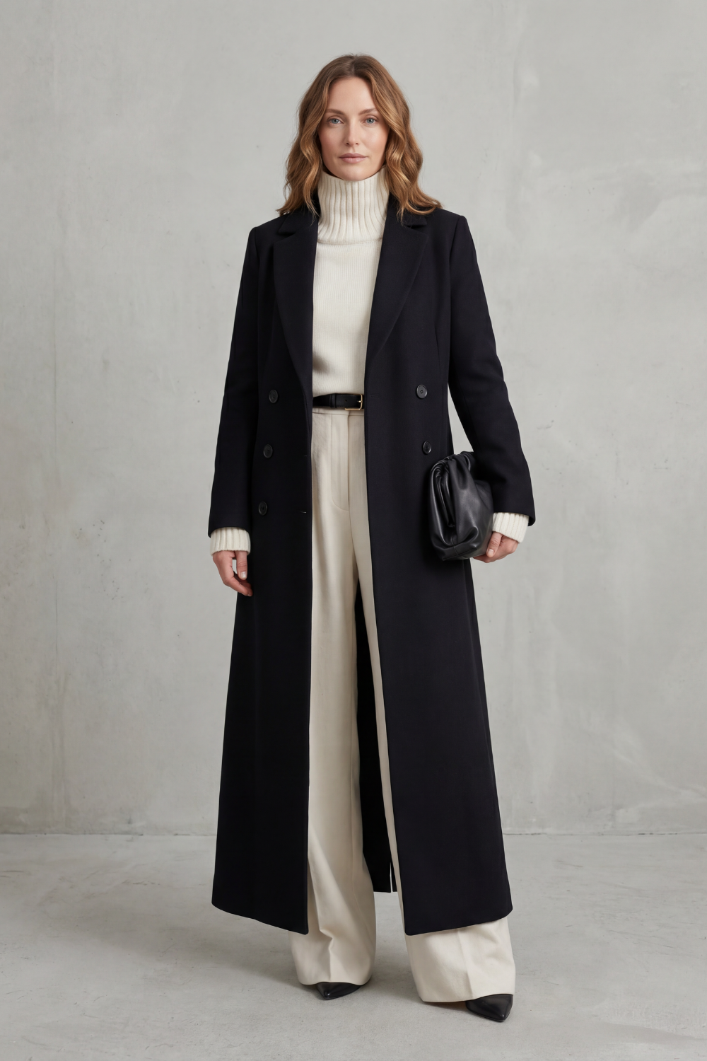 Women's Long Wool Coat — Tailored Fit, Sizes S–2XL 2