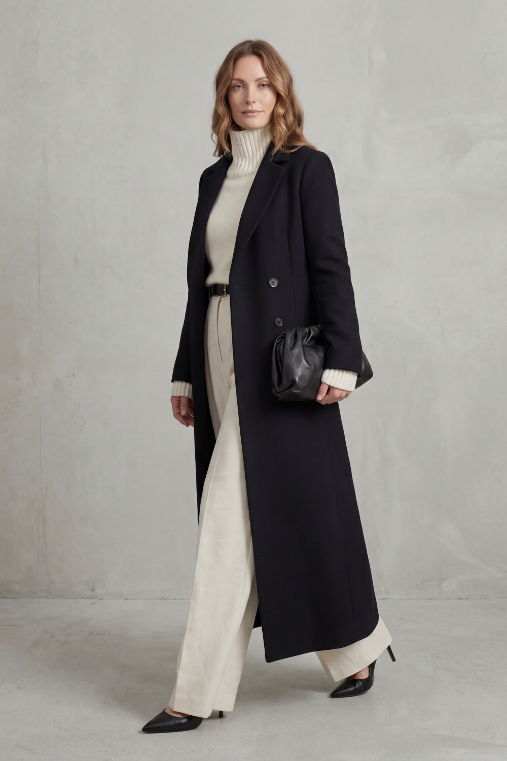 Women's Long Wool Coat — Tailored Fit, Sizes S–2XL 3
