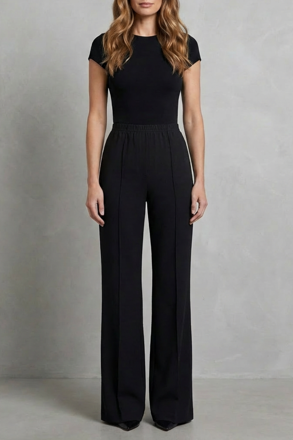 Women's High Waisted Wide Leg Tailored Trousers 1