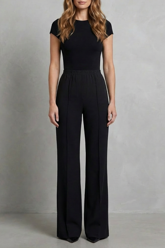 Women's High Waisted Wide Leg Tailored Trousers 1