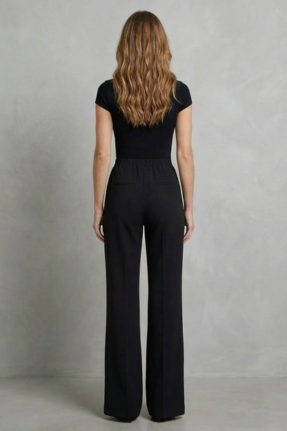 Women's High Waisted Wide Leg Tailored Trousers 4