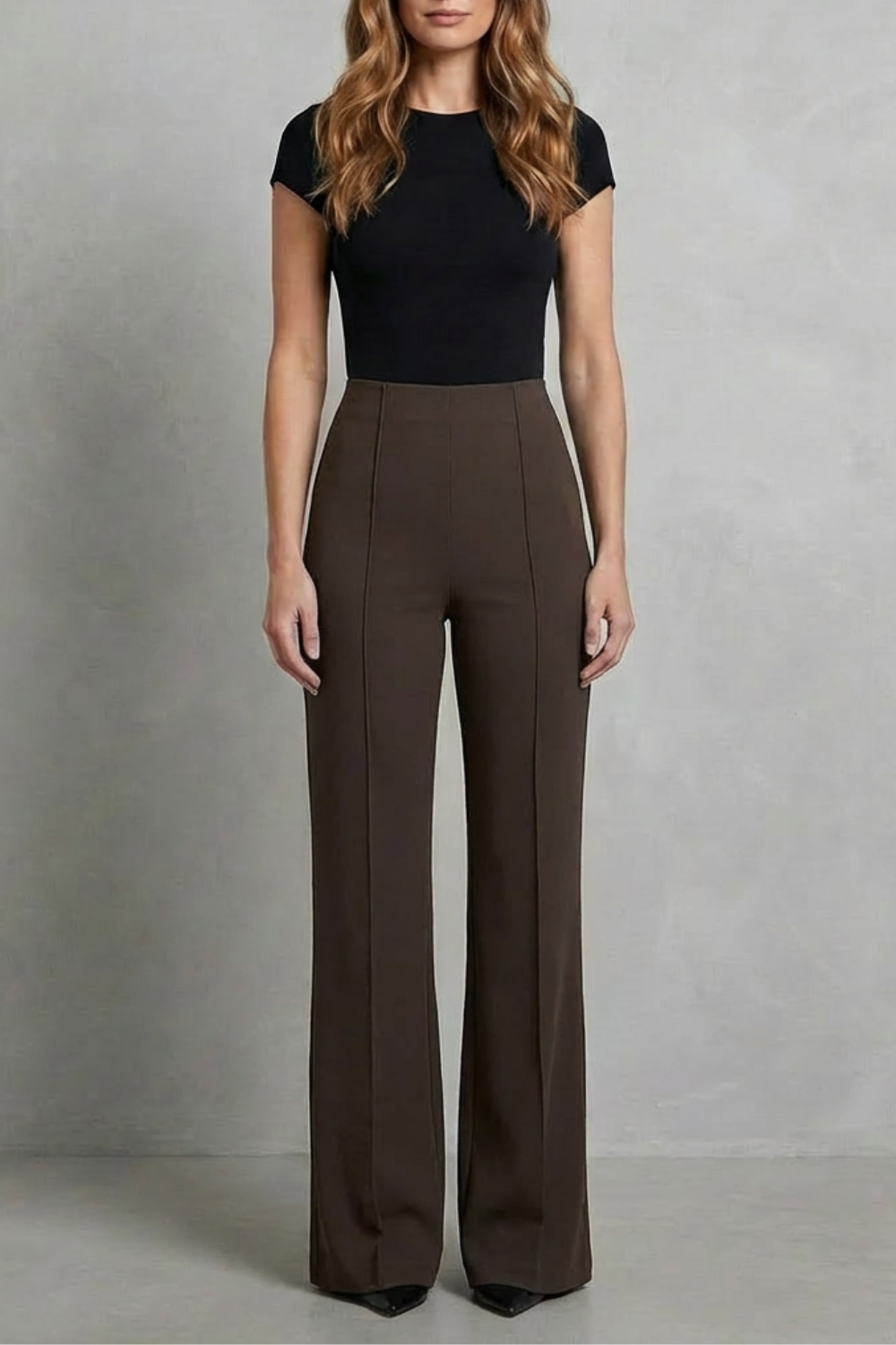 Women's High Waisted Wide Leg Tailored Trousers 7