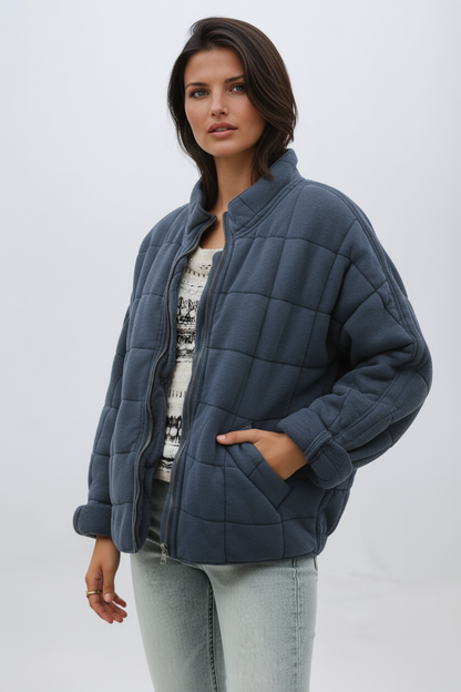 Women's Oversized Quilted Coat — Elegant Warm Puffer Jacket 10