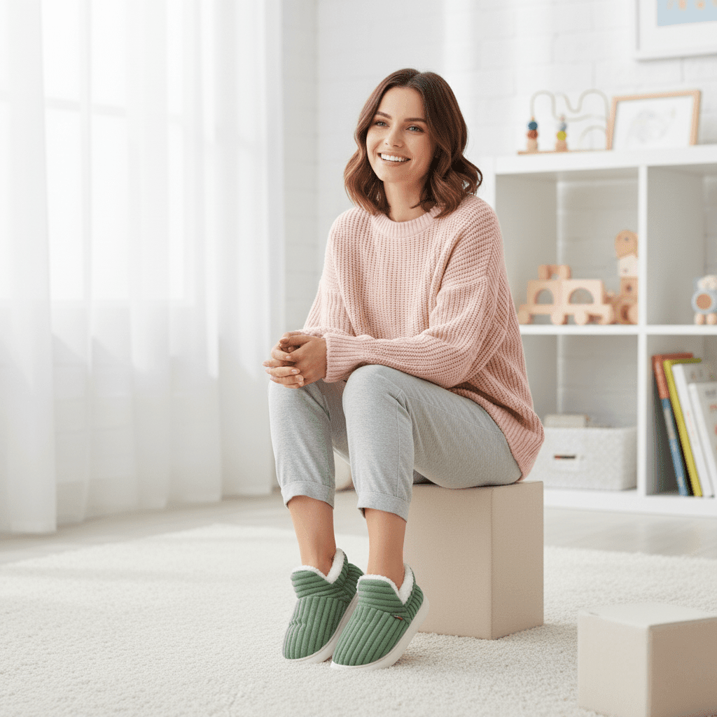 Thermal Corduroy Winter Slippers – view 2