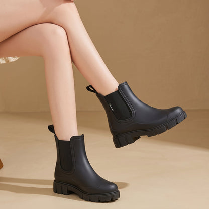 Women's Waterproof Chelsea Boots — Chunky Lug Sole Ankle Boot 9