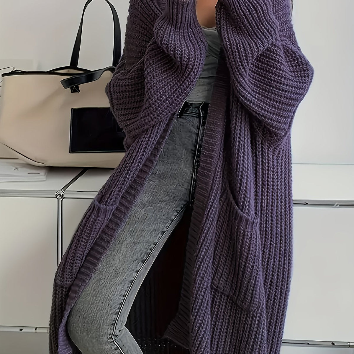 Soraya Cosy V-Neck Cardigan — Women's Relaxed Fit Sweater 11