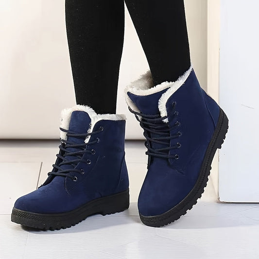 Cozy Lace-Up Ankle Boots — Plush Lining & Grip Sole 2
