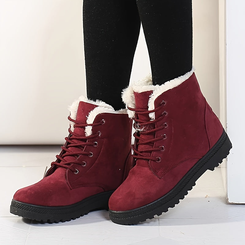 Cozy Lace-Up Ankle Boots — Plush Lining & Grip Sole 3