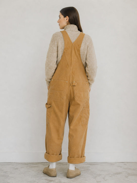Women's Canvas Bib Overalls — Relaxed Fit Dungarees 2