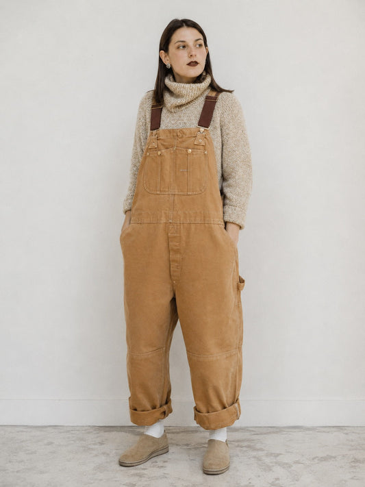 Women's Canvas Bib Overalls — Relaxed Fit Dungarees 1