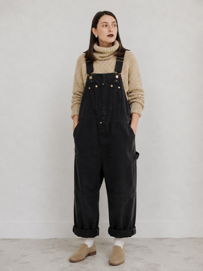Women's Canvas Bib Overalls — Relaxed Fit Dungarees 5