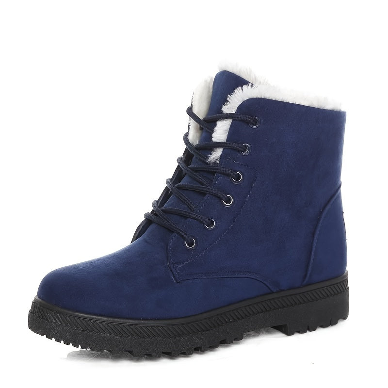 Cozy Lace-Up Ankle Boots — Plush Lining & Grip Sole 6