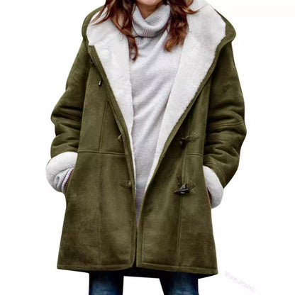 Women's Hooded Duffle Coat — Warm Lined Toggle Winter Coat 3