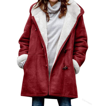 Women's Hooded Duffle Coat — Warm Lined Toggle Winter Coat 5