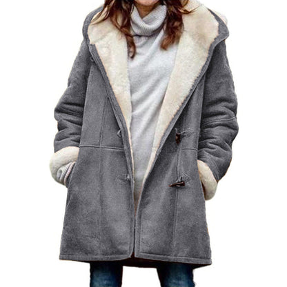 Women's Hooded Duffle Coat — Warm Lined Toggle Winter Coat 6
