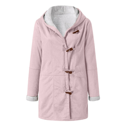 Women's Hooded Duffle Coat — Warm Lined Toggle Winter Coat 8