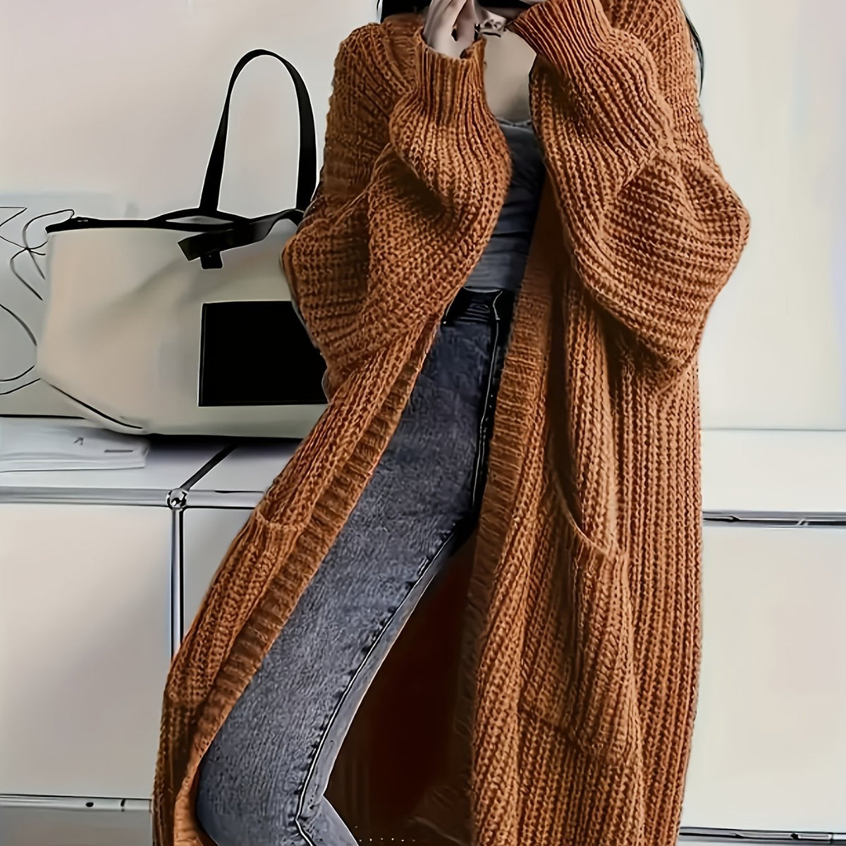 Soraya Cosy V-Neck Cardigan — Women's Relaxed Fit Sweater 13