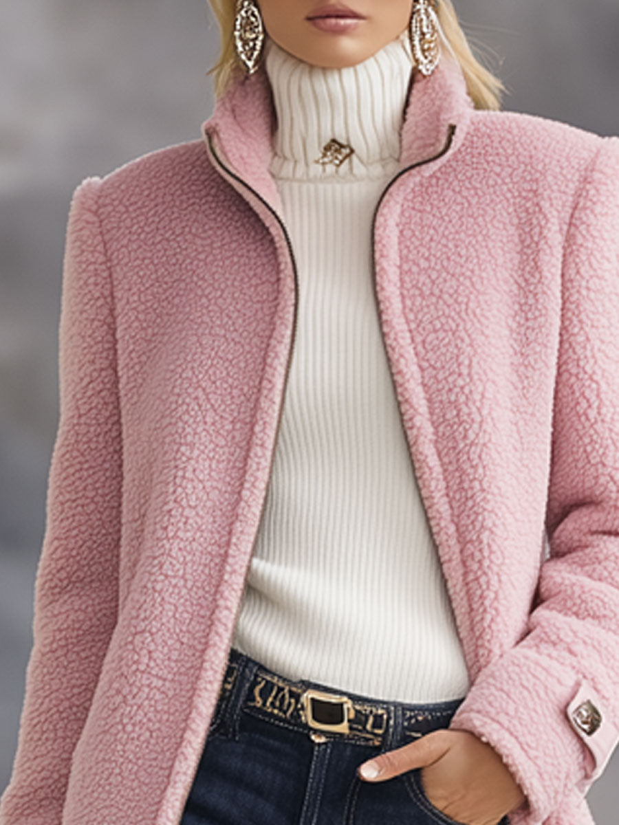 Women's Vintage Fleece Zip-Up Jacket — Relaxed Fit 7