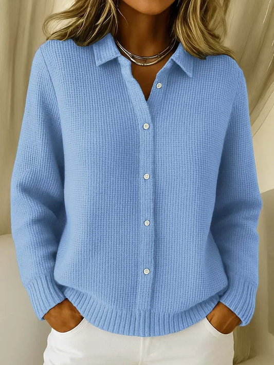 Harlow Longline Knit Cardigan — Elegant Button-Front Style 1