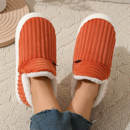 Non-Slip Plush House Slippers — Warm Corduroy Indoor 9