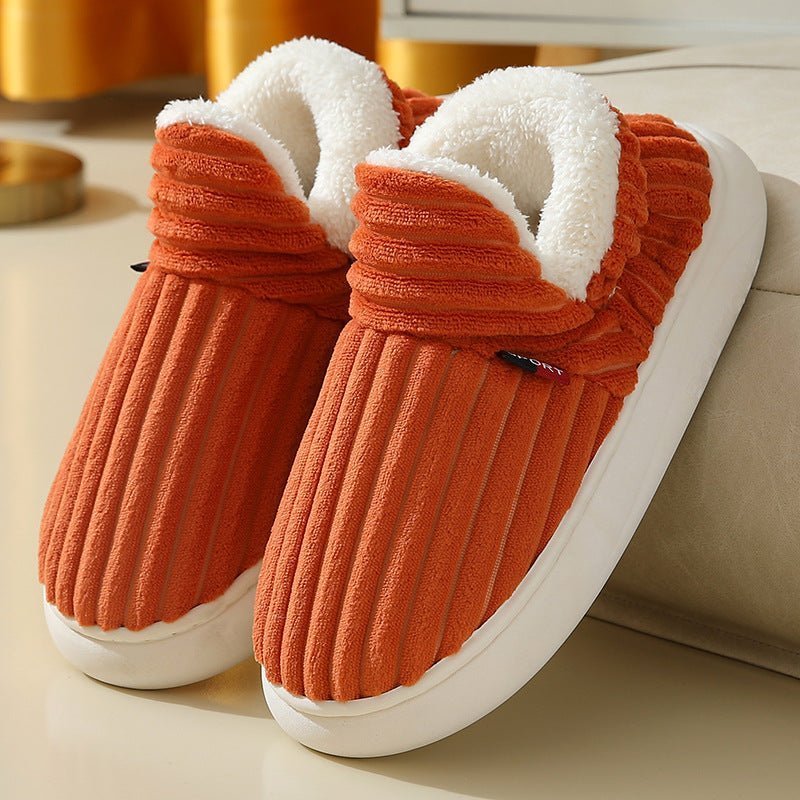 Non-Slip Plush House Slippers — Warm Corduroy Indoor 10