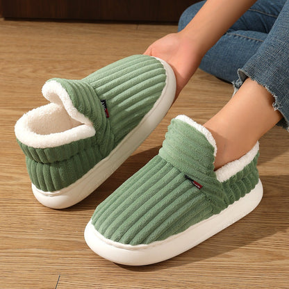 Non-Slip Plush House Slippers — Warm Corduroy Indoor 6