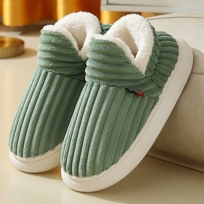 Non-Slip Plush House Slippers — Warm Corduroy Indoor 5