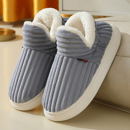 Non-Slip Plush House Slippers — Warm Corduroy Indoor 3