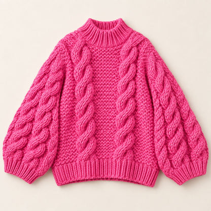 Evangeline Chunky Knit Sweater — Oversized Cozy Fit