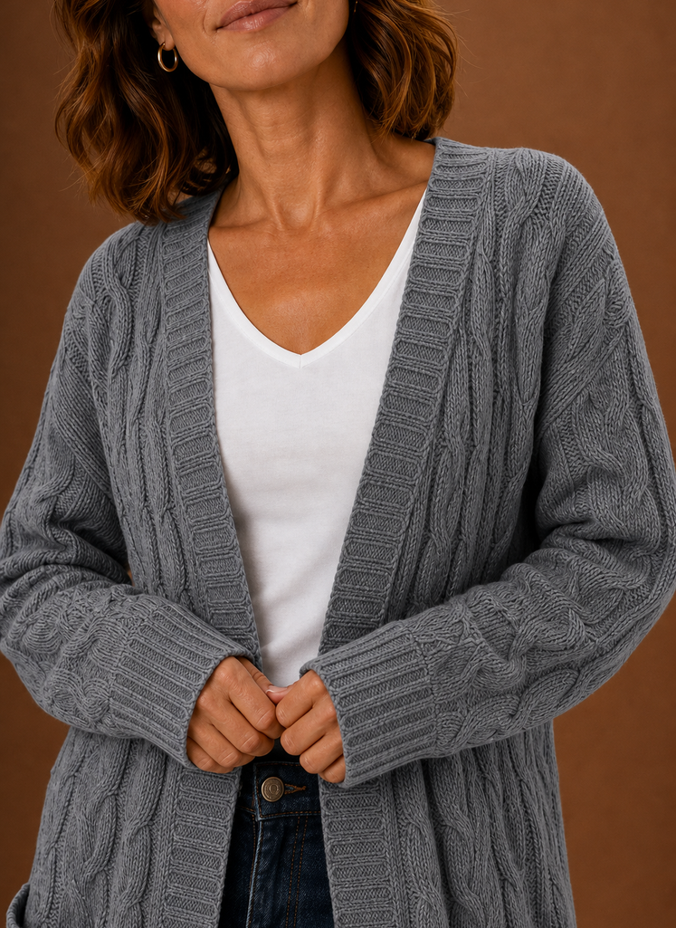 Cable Knit Hooded Cardigan Women — Chunky Long Duster Knit 16