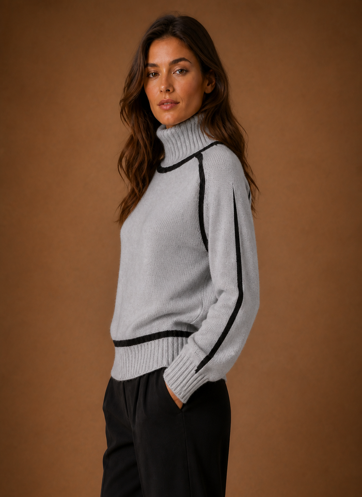 Women's Wool Blend Turtleneck Knit Sweater — Cozy & Chic 2