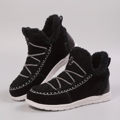 Women's Slip-On Snow Boots — Plush-Lined Suede-Touch Wide Toe 5
