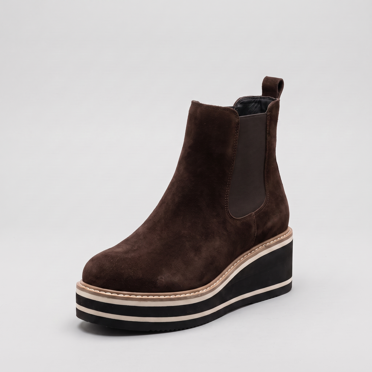 Platform Chelsea Ankle Boots — Women's Suede-Touch Pull-On 2