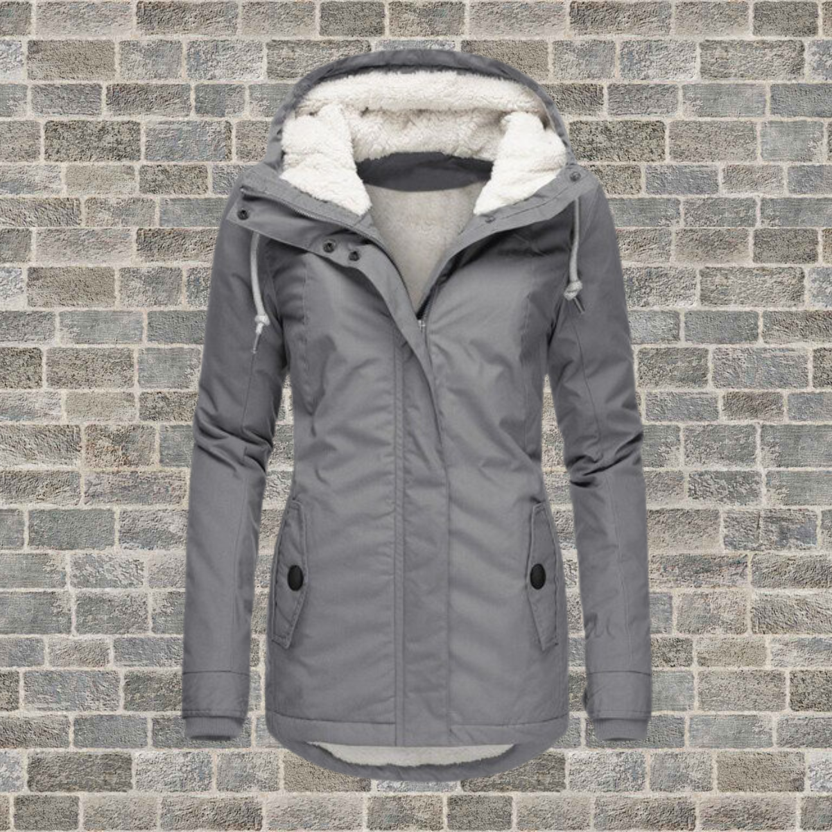 Women's Hooded Winter Jacket — Warm Fleece Lining S–3XL 4
