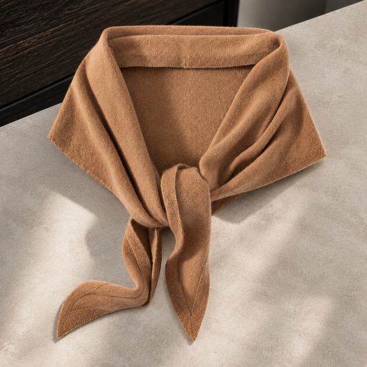 Bianca-Pearl Cashmere Wrap — Soft Brushed Knit Shawl 1